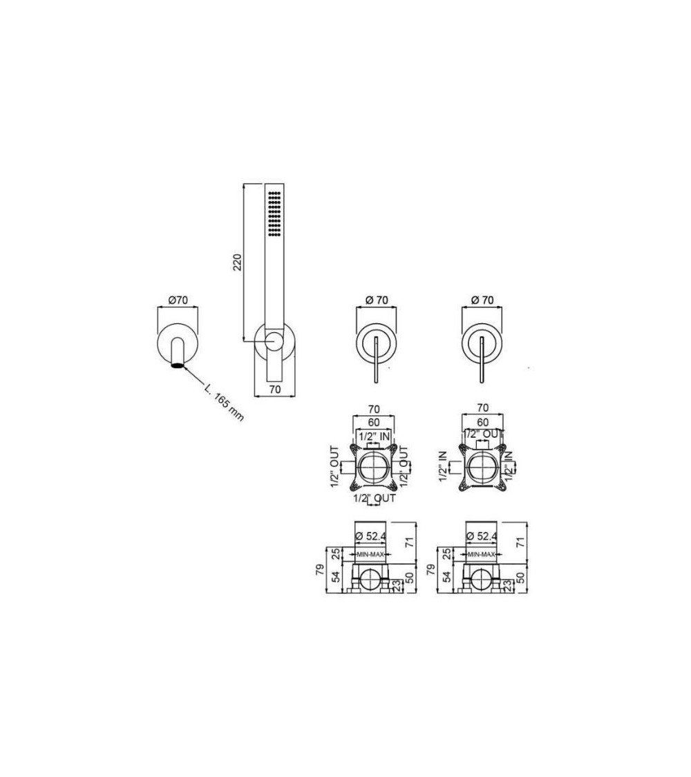 QD MagistroLab Swing Potinkinis vonios maišytuvas, be potinkinių dėžučių