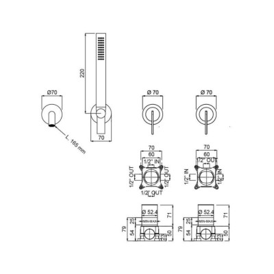 QD MagistroLab Swing Potinkinis vonios maišytuvas, be potinkinių dėžučių