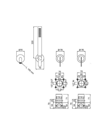 QD MagistroLab Swing Potinkinis vonios maišytuvas, be potinkinių dėžučių