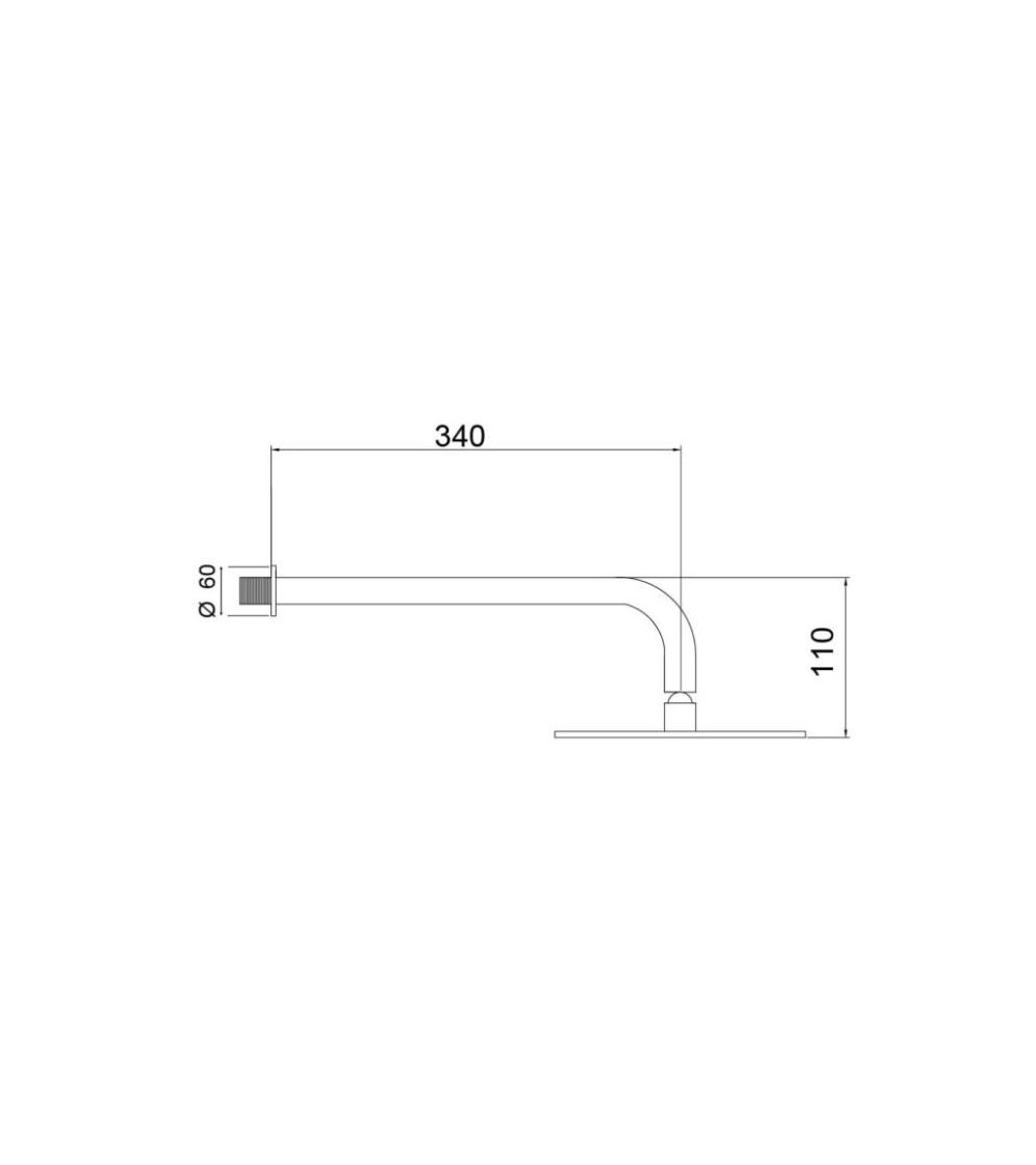QD MagistroLab stacionari dušo galva su 34cm sieniniu laikikliu