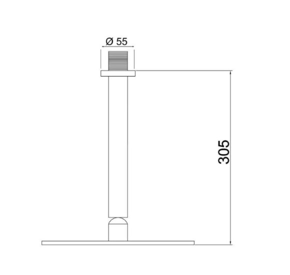 QD MagistroLab stacionari dušo galva su 30cm lubiniu laikikliu