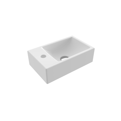 Bocchi Milano pastatomas/pakabinamas praustuvas 37cm (kairė)