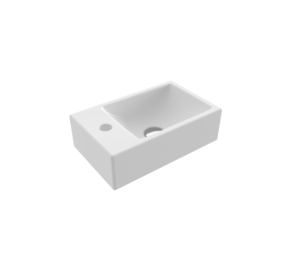 Bocchi Milano pastatomas/pakabinamas praustuvas 37cm (kairė)