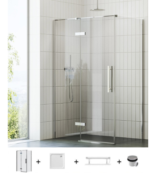 Ravak 5in1 dušo komplektas Cool! COSD2 + COPS, 100x100 cm