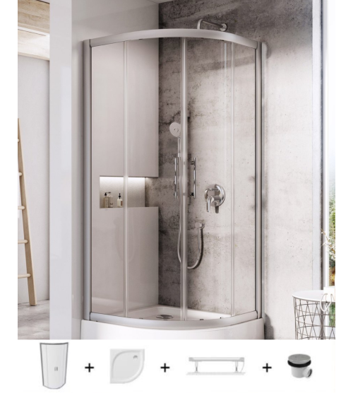 Ravak 5in1 dušo komplektas X-Point XP1CP4, 90x90