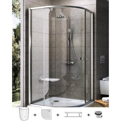 Ravak Pivot PSKK3 5in1 dušo kabinos komplektas, 90x90