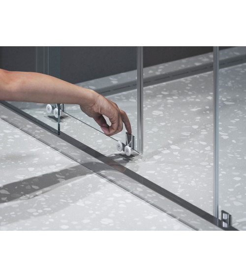 Ravak Blix II NBLDP2+NBLPS dušo komplektas, 80x100, chromo spalvos profiliai