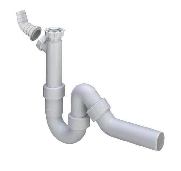 Viega  vamzdelinis sifonas plautuvei su pajungimu skalbimo mašinai