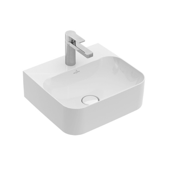 Villeroy & Boch Finion pakabinamas praustuvas, 43x39cm su "C+" danga