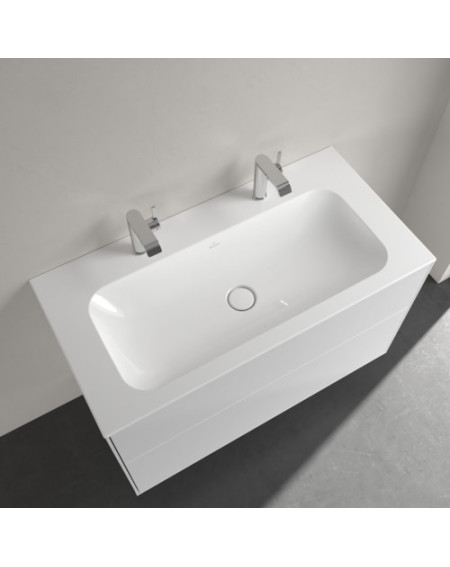 Villeroy & Boch Finion dvigubas praustuvas, 1000 x 500 mm su "Ceramic Plus" danga