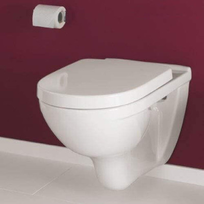Pakabinamas klozetas Villeroy&Boch O.Novo Rimless su "soft close" dangčiu