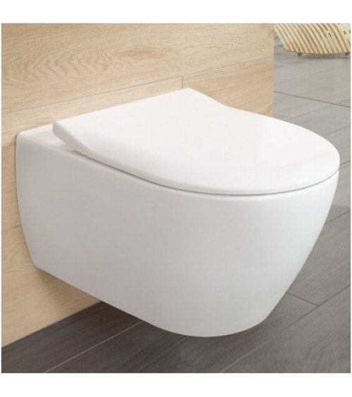 Villeroy&Boch pakabinamas unitazas Subway 2 'Rimless', su plonu dangčiu, 5614R201