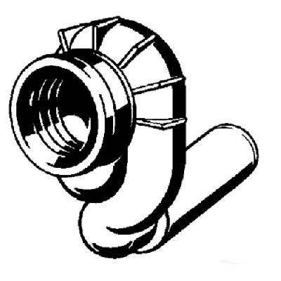 Viega potinkinis sifonas pisuarui su horizontaliu  išbėgimu