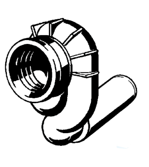 Viega potinkinis sifonas pisuarui su horizontaliu  išbėgimu