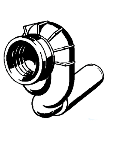 Viega potinkinis sifonas pisuarui su horizontaliu  išbėgimu