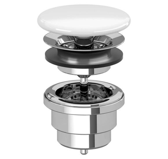 Villeroy&Boch keraminis praustuvo vožtuvas neuždaromas, baltos sp., 68080001