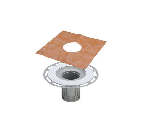 Trapo paaukštinimo dalis su hidroizoliaciniu audiniu