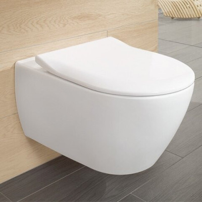 Pakabinamas klozetas Villeroy&Boch Subway 2 'Rimless' su "Slim" dangčiu ir C+ danga
