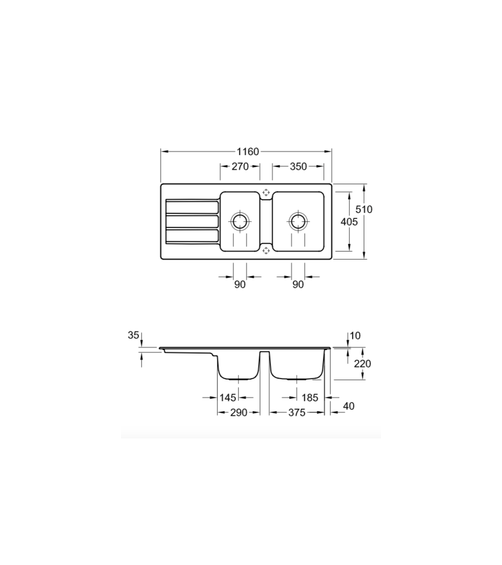 Villeroy & Boch Architectura 80 keraminė plautuvė