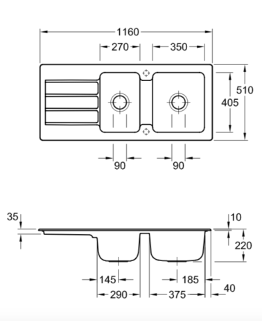 Villeroy & Boch Architectura 80 keraminė plautuvė