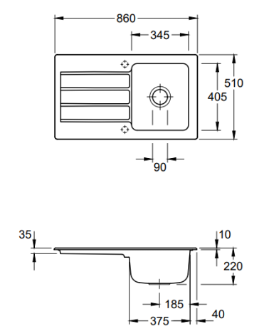 Villeroy & Boch Architectura 50 keraminė plautuvė