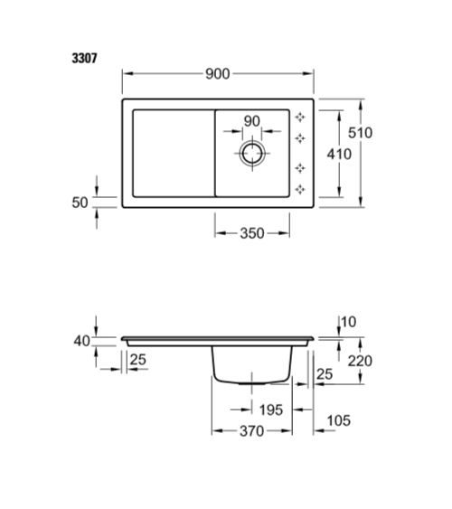 Villeroy & Boch Timeline 50 keraminė plautuvė