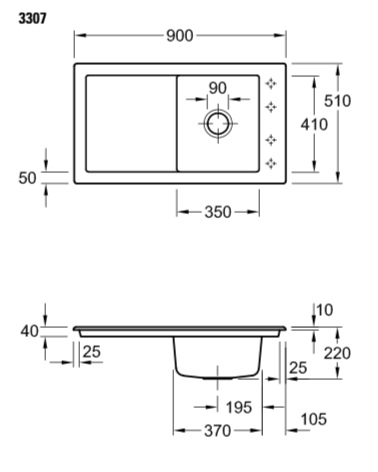 Villeroy & Boch Timeline 50 keraminė plautuvė