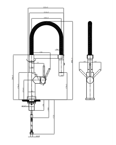 Villeroy & Boch maišytuvas plautuvei Steel Expert, pasirenkama spalva