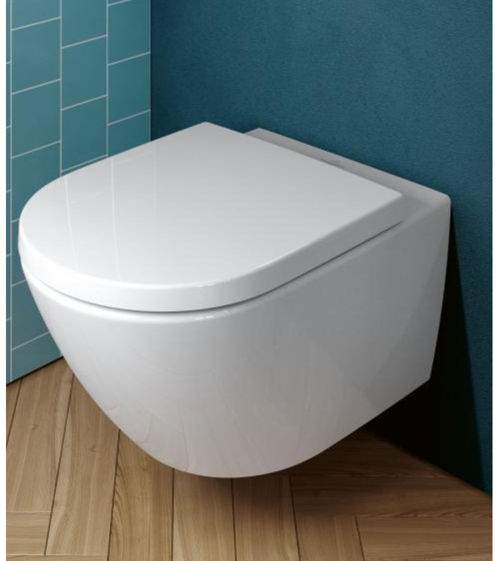 Villeroy&Boch Subway 3.0 su C+ danga, "Twist flush" pakabinamas klozetas su "Soft close" dangčiu
