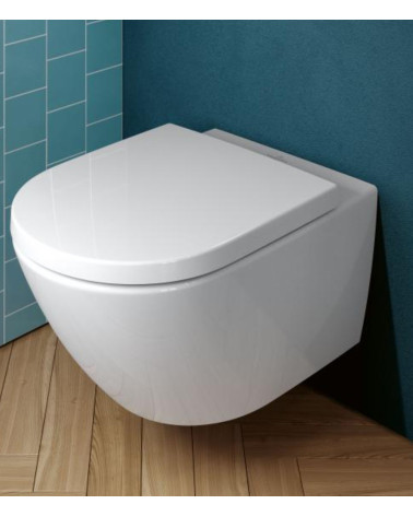 Villeroy&Boch Subway 3.0 su C+ danga, "Twist flush" pakabinamas klozetas su "Soft close" dangčiu