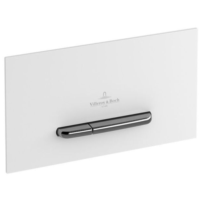 WC klavišas Villeroy&Boch 300 baltas su chromo mygtukais