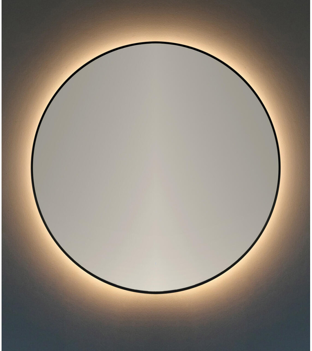 BALTECO AG 80cm Veidrodis su galiniu apšvietimu ir juodu rėmeliu