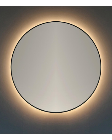 Veidrodis su galiniu apšvietimu ir juodu aliuminio rėmeliu BALTECO AG 100