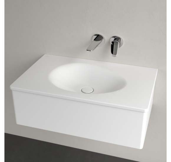 Villeroy & Boch Antao pakabinamas/montuojamas ant baldų praustuvas 80 cm, be skylės maišytuvui, pasirenkama spalva