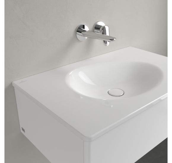 Villeroy & Boch Antao pakabinamas/montuojamas ant baldų praustuvas 80 cm, be skylės maišytuvui, pasirenkama spalva