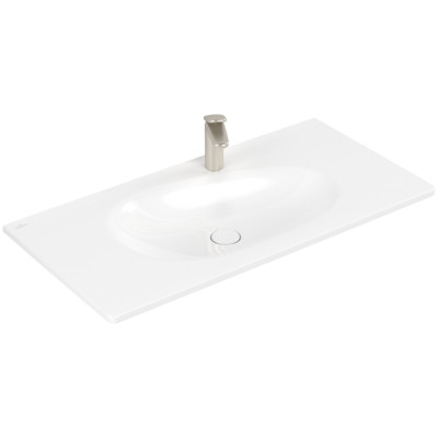 Villeroy & Boch Antao pakabinamas/montuojamas ant baldų praustuvas 100 cm, su skyle maišytuvui, ViFlow, pasirenkama spalva