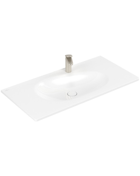 Villeroy & Boch Antao pakabinamas/montuojamas ant baldų praustuvas 100 cm, su skyle maišytuvui, ViFlow, pasirenkama spalva