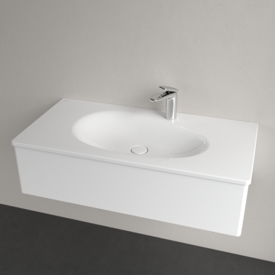 Villeroy & Boch Antao pakabinamas/montuojamas ant baldų praustuvas 100 cm, su skyle maišytuvui, ViFlow, pasirenkama spalva