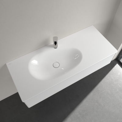 Villeroy & Boch Antao pakabinamas/montuojamas ant baldų praustuvas 120 cm, su skyle maišytuvui, pasirenkama spalva