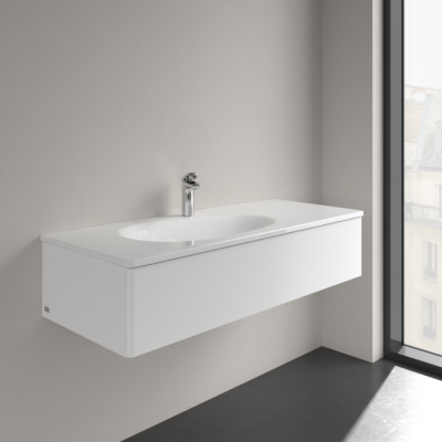 Villeroy & Boch Antao pakabinamas/montuojamas ant baldų praustuvas 120 cm, su skyle maišytuvui, pasirenkama spalva