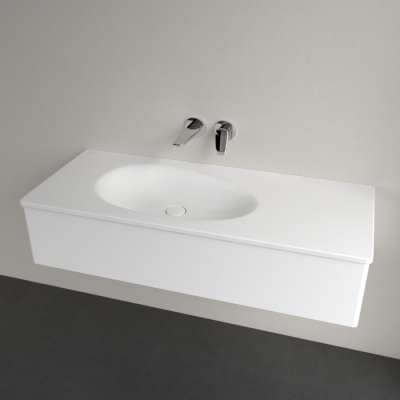Villeroy & Boch Antao pakabinamas/montuojamas ant baldų praustuvas 120 cm, be skylės maišytuvui, pasirenkama spalva