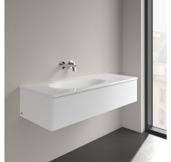 Villeroy & Boch Antao pakabinamas/montuojamas ant baldų praustuvas 120 cm, be skylės maišytuvui, pasirenkama spalva