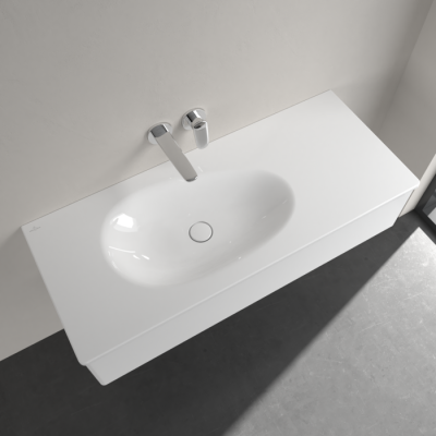 Villeroy & Boch Antao pakabinamas/montuojamas ant baldų praustuvas 120 cm, be skylės maišytuvui, pasirenkama spalva