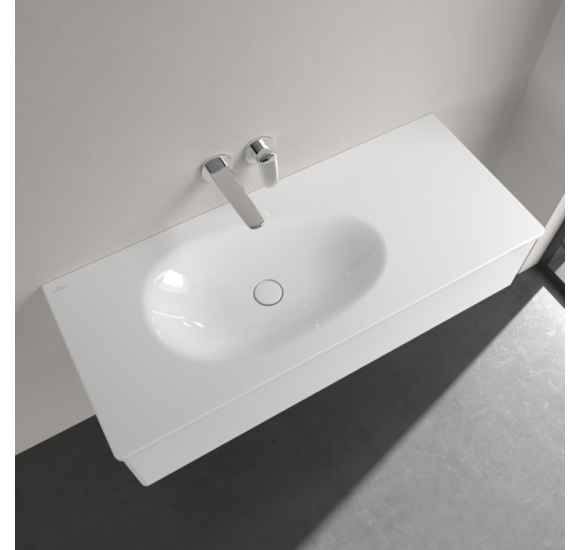 Villeroy & Boch Antao pakabinamas/montuojamas ant baldų praustuvas 120 cm, be skylės maišytuvui, pasirenkama spalva