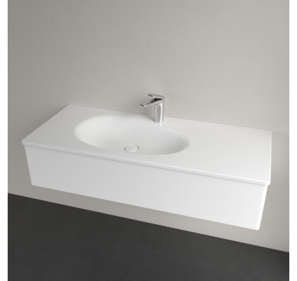 Villeroy & Boch Antao pakabinamas/montuojamas ant baldų praustuvas 120 cm, su skyle maišytuvui, ViFlow, pasirenkama spalva