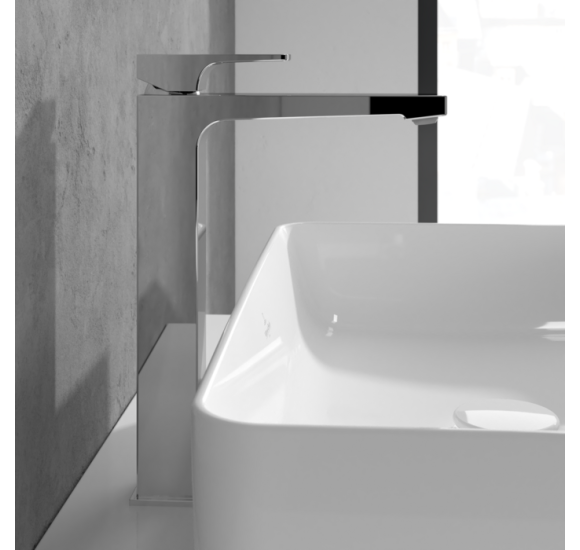 Villeroy & Boch Architectura Square Tall maišytuvas praustuvui su dugno vožtuvu, pasirenkama spalva