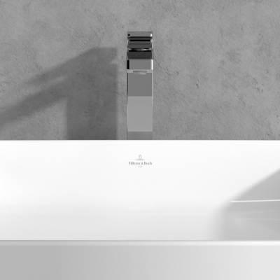 Villeroy & Boch Architectura Square Tall maišytuvas praustuvui su dugno vožtuvu, pasirenkama spalva