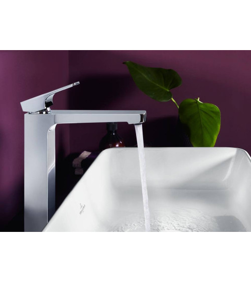 Villeroy & Boch Architectura Square Tall maišytuvas praustuvui su dugno vožtuvu, pasirenkama spalva