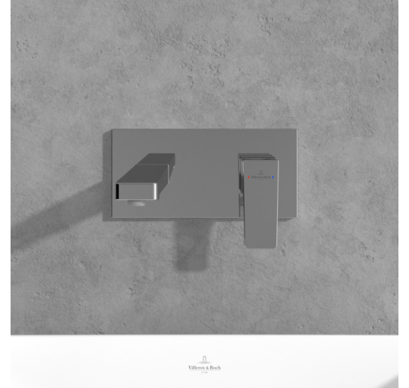 Villeroy & Boch Architectura Square potinkinis praustuvo maišytuvas su snapu, pasirenkama spalva