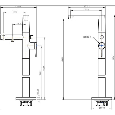 Villeroy & Boch Conum pastatomas vonios maišytuvas, pasirenkama spalva